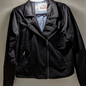 [Levi's] Black Denim Motorcycle Jacket XL VGUC